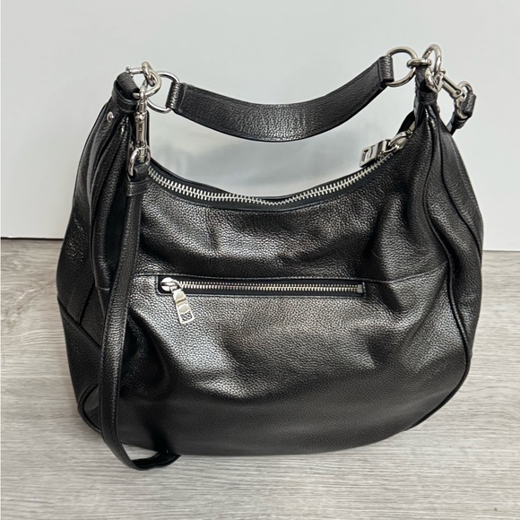 Coach Gunmetal Metallic Leather Women's Bag - Picture 2 of 6